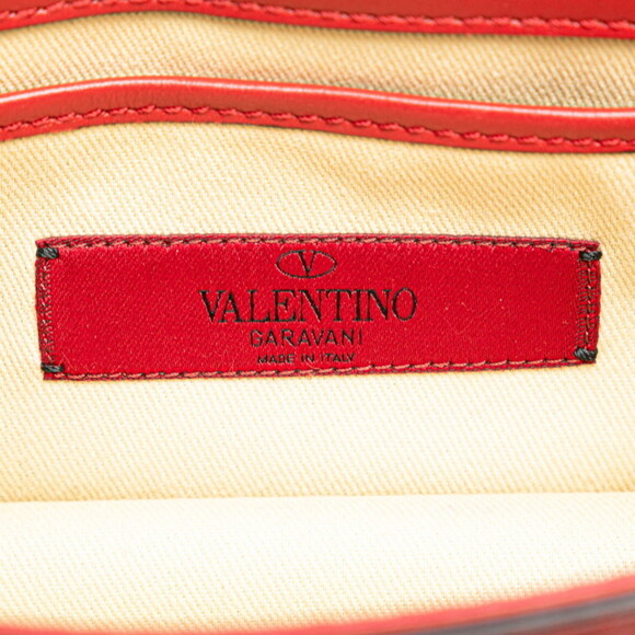 VALENTINO Red Leather Shoulder Bag - Picture 6 of 7